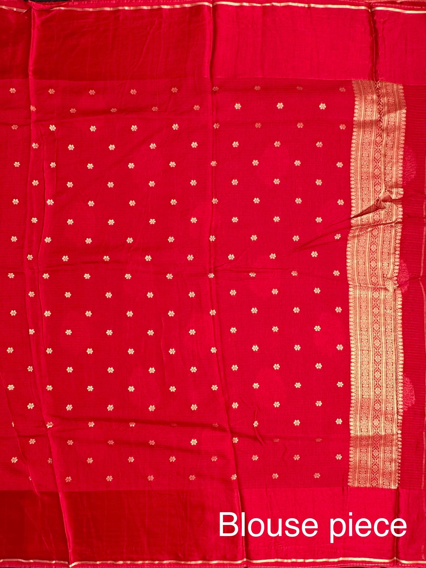 Red Manika Kota Doria Art Silk Saree