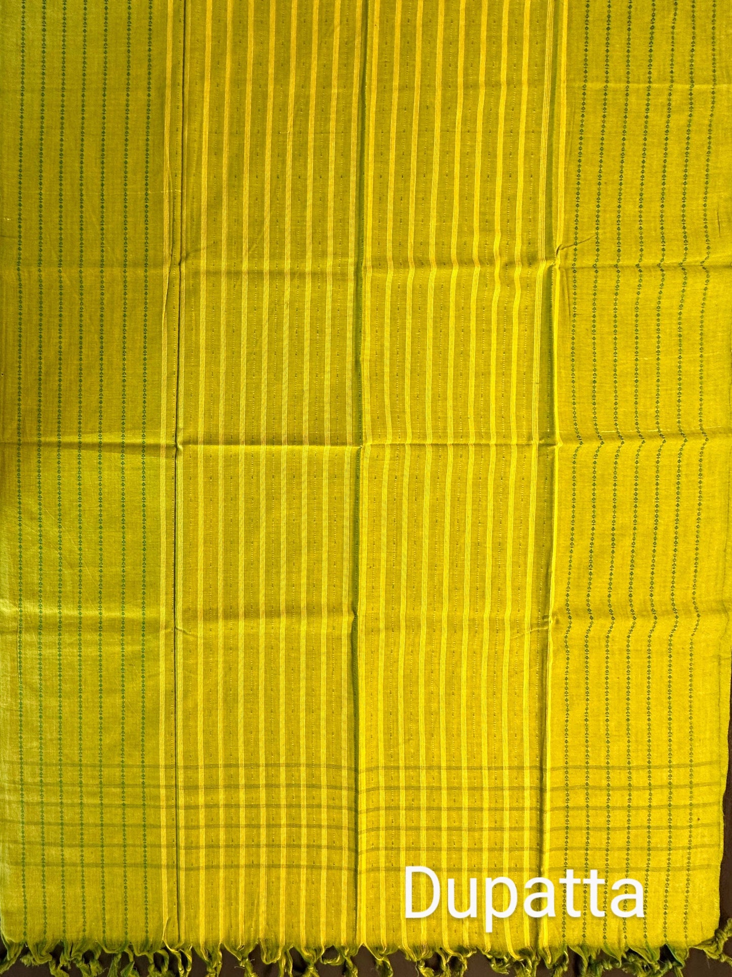 Mehndi Green Checkered Handloom Suit