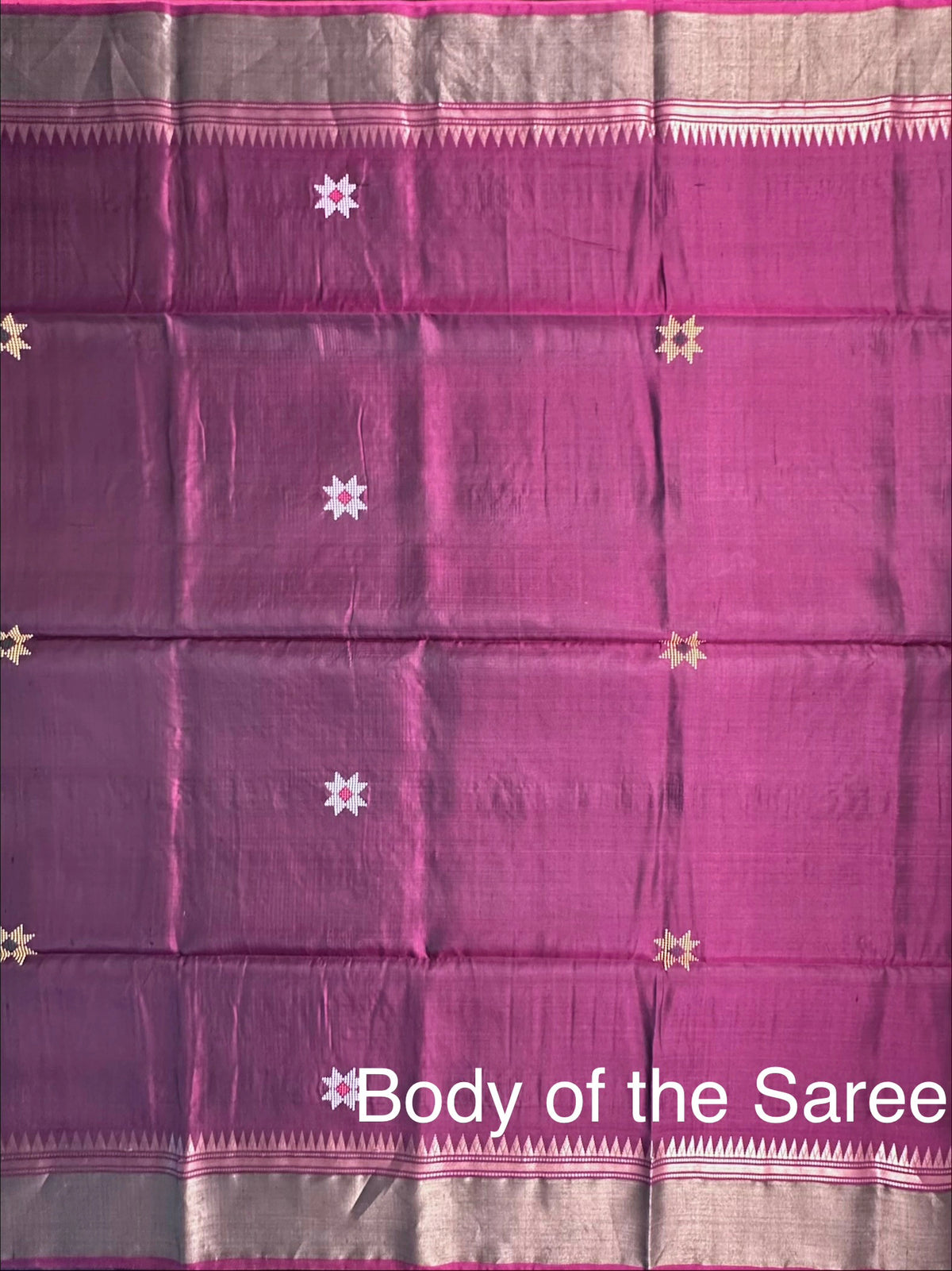 Wine-Multi Colour Assam Resham Weave Silk Saree