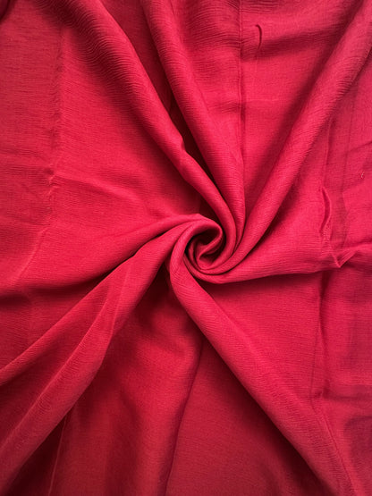 Wine Pure Chiffon Saree