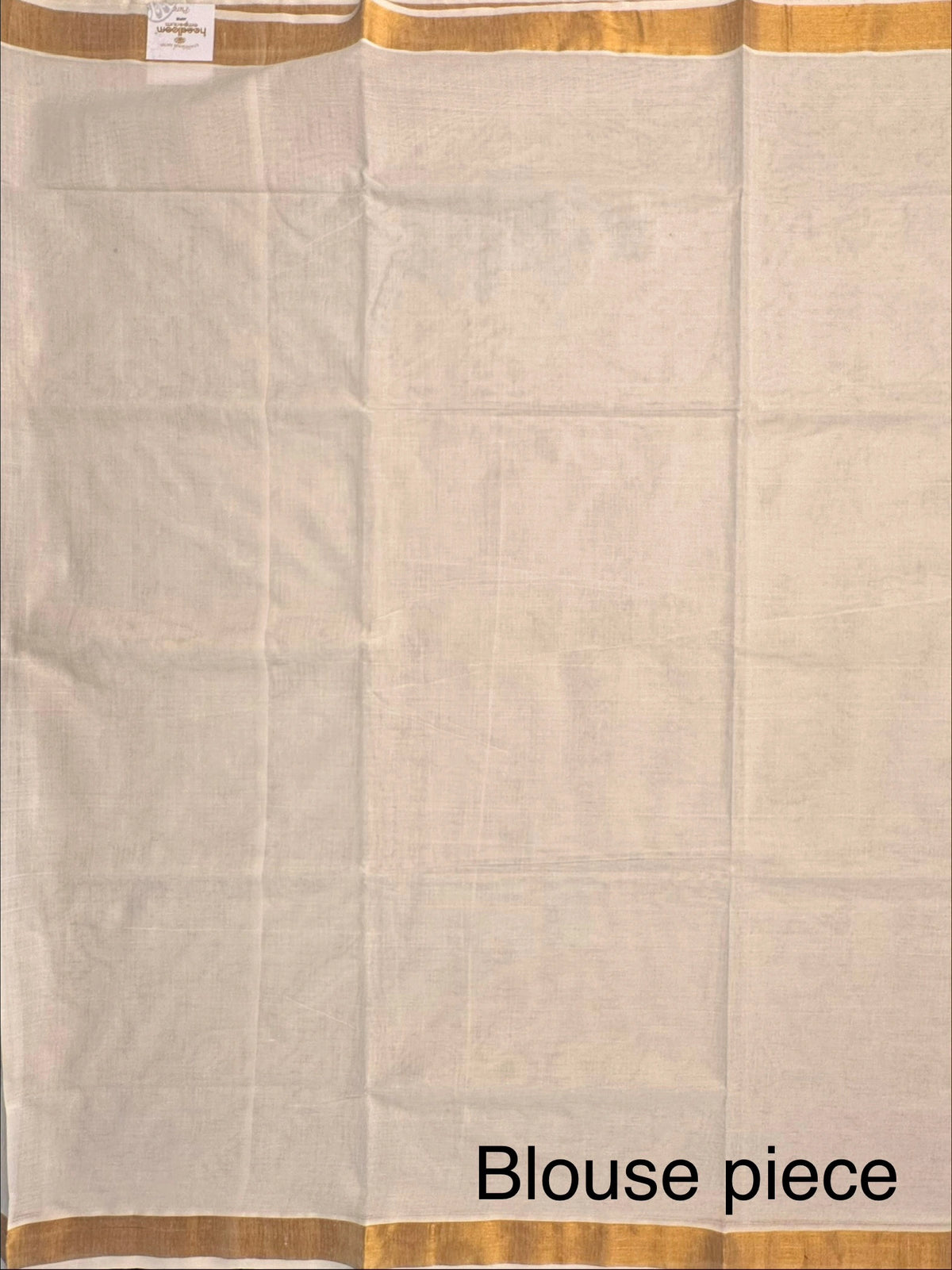 White-Golden Kerala Cotton Saree