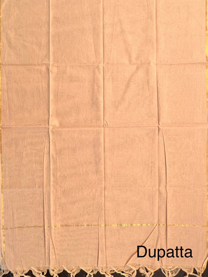 Pista Green-Beige South Cotton 3-Piece Suit
