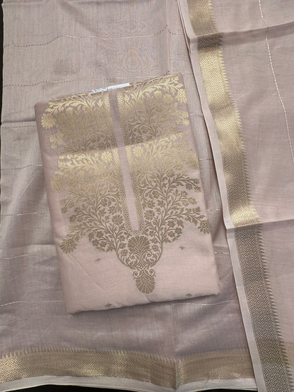 Beige Handloom Chanderi Suit