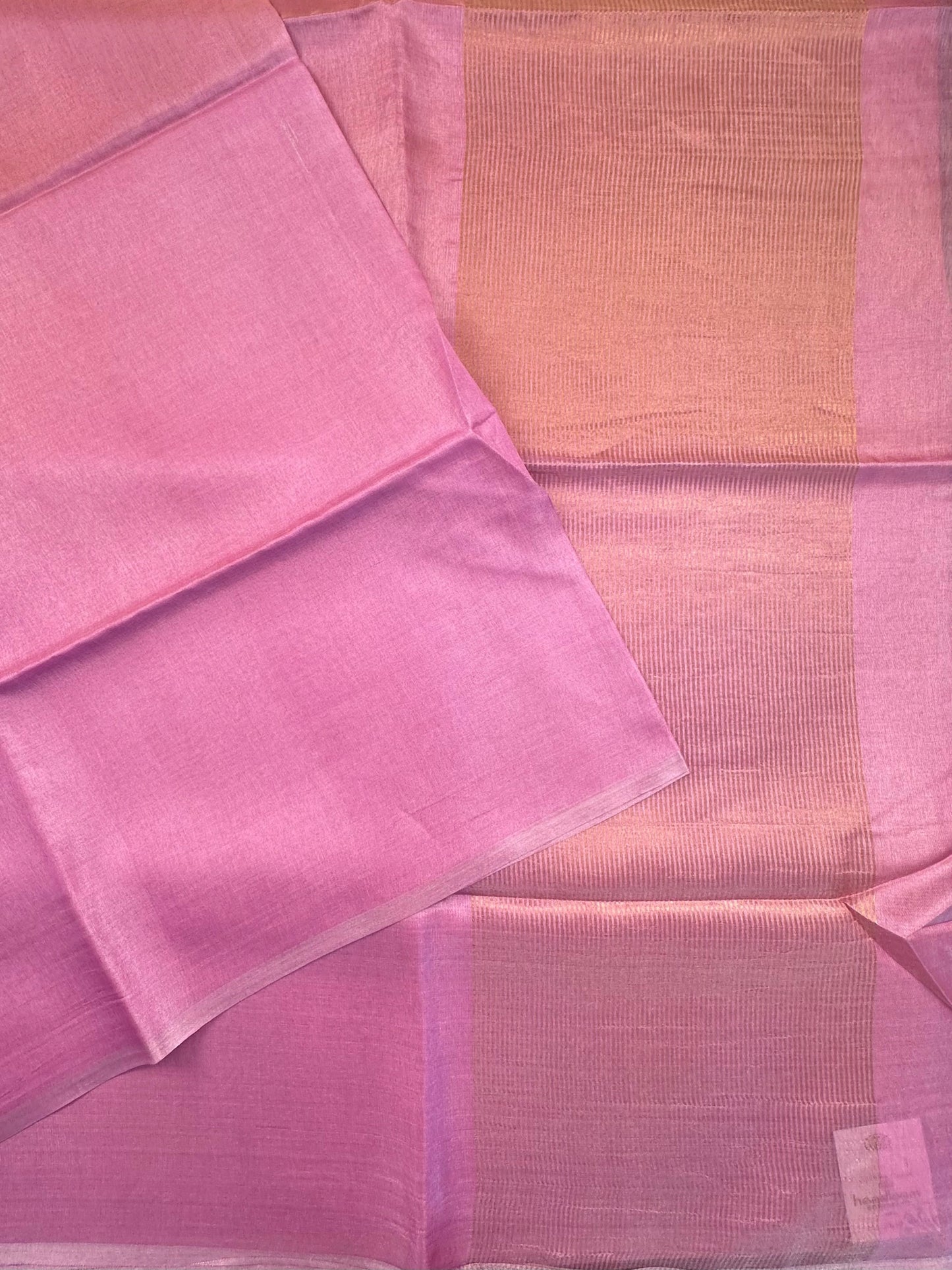 Pink Pure Tissue Silk Saree