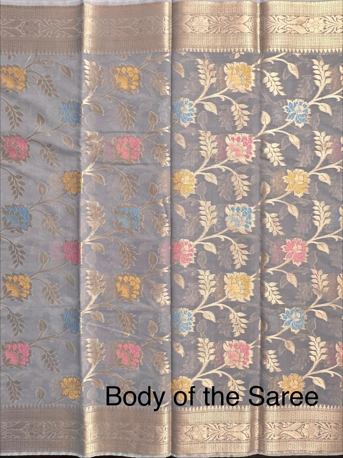Grey Tarini Fancy Chanderi Saree