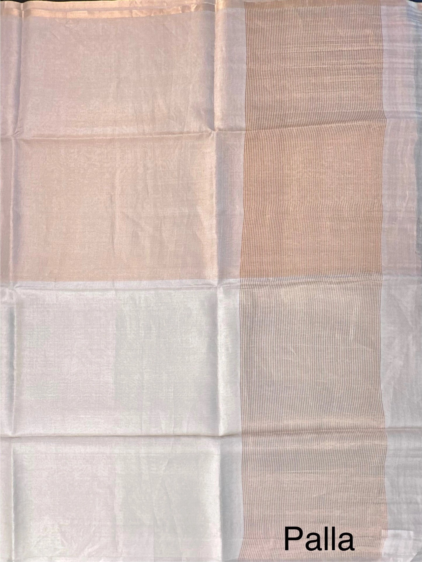 Off-White Tissue Silk Saree