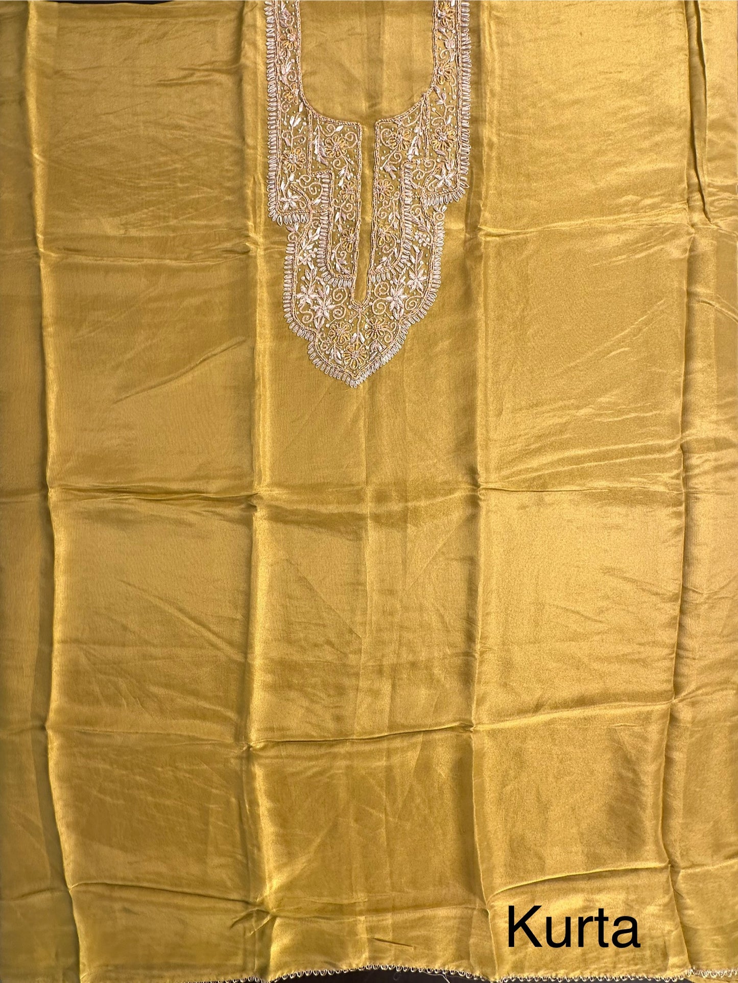 Mehendi Green Blended Tissue Suit