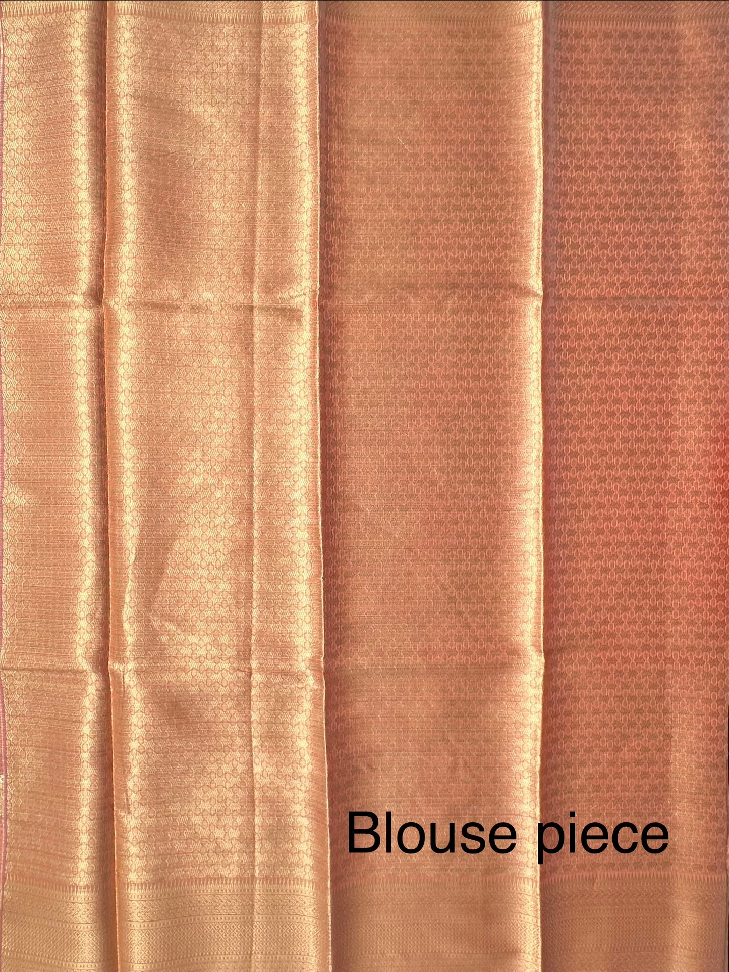 Pinkish Peach Arvita Kota Doria Fancy Cotton Saree