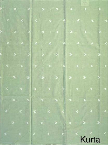 Pista Green South Cotton 3-Piece Suit