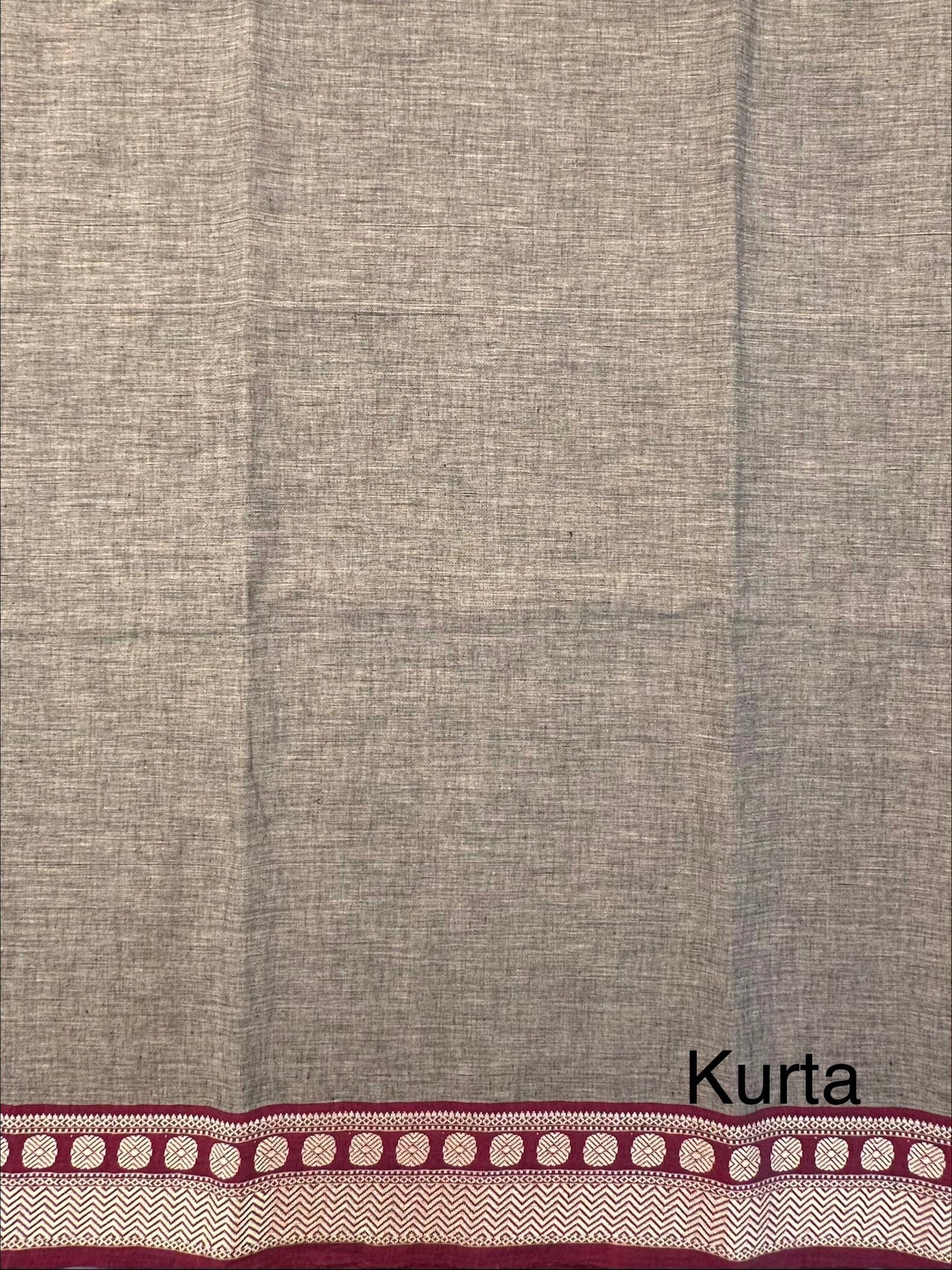 Grey Dharwad South Cotton 3-Piece Suit