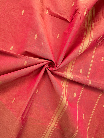 Pink Narayanpet Cotton Saree