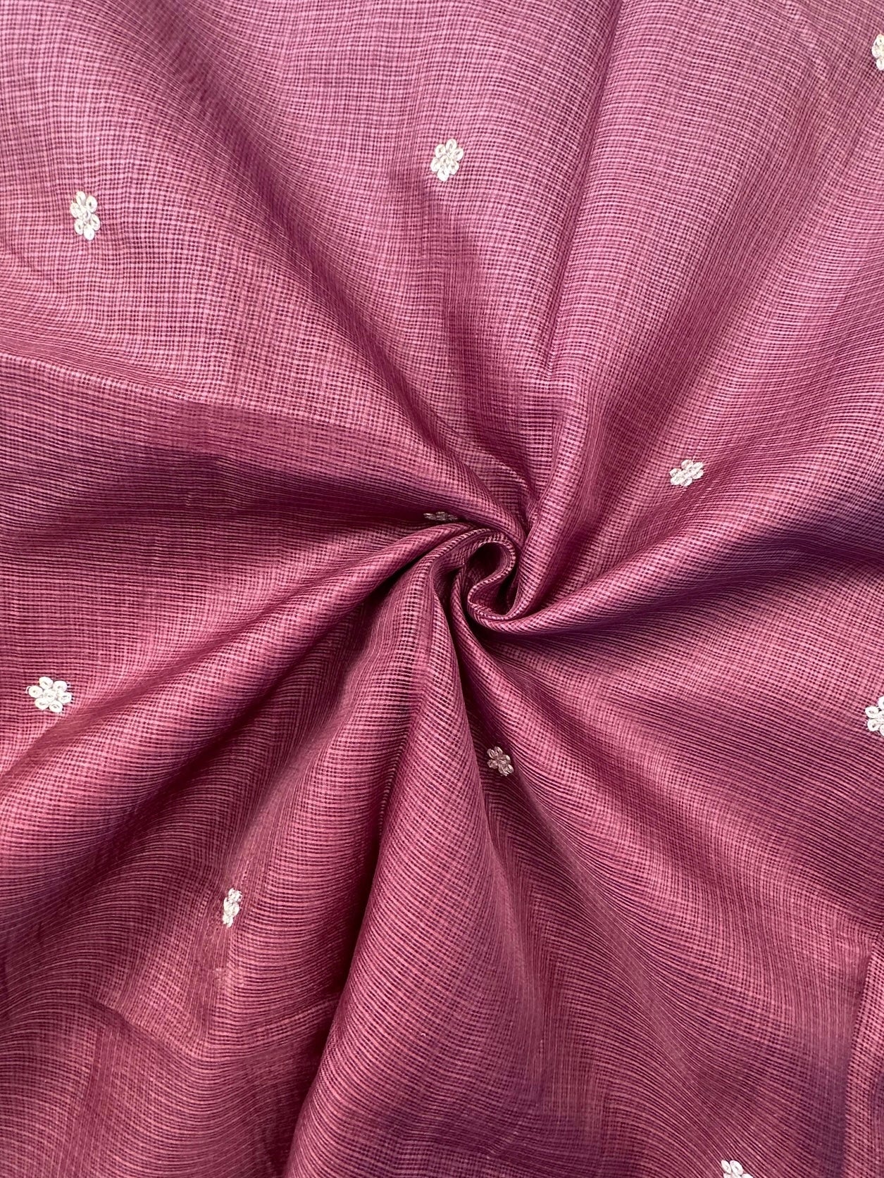 Dusky Mauve Gitika Kota Doria Pure Silk Saree