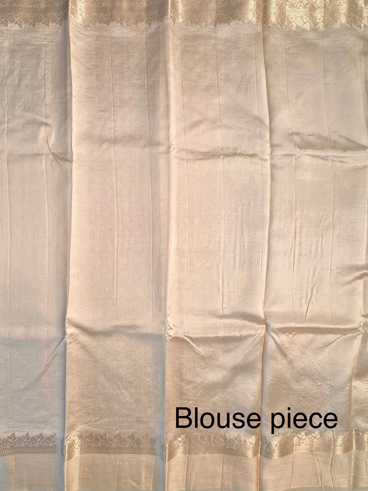 Light Beige Vishakha Pure Silk Saree