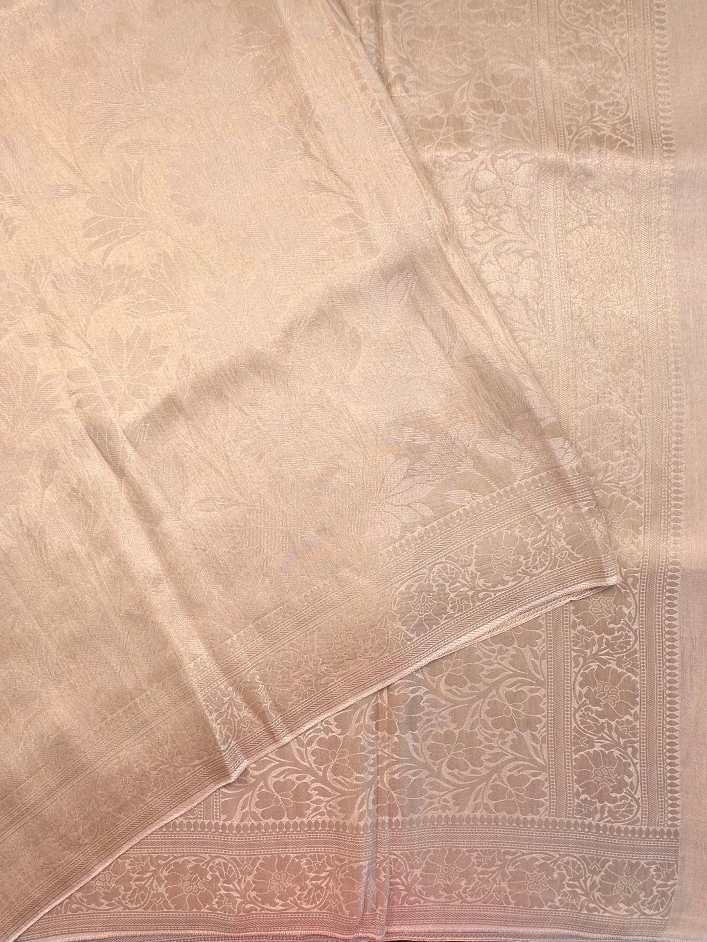 Cream Aditi Jamawar Artificial Silk Saree