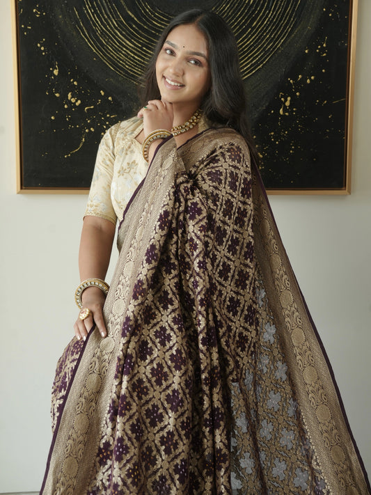 Pure Georgette Gharchola Bandhej Saree
