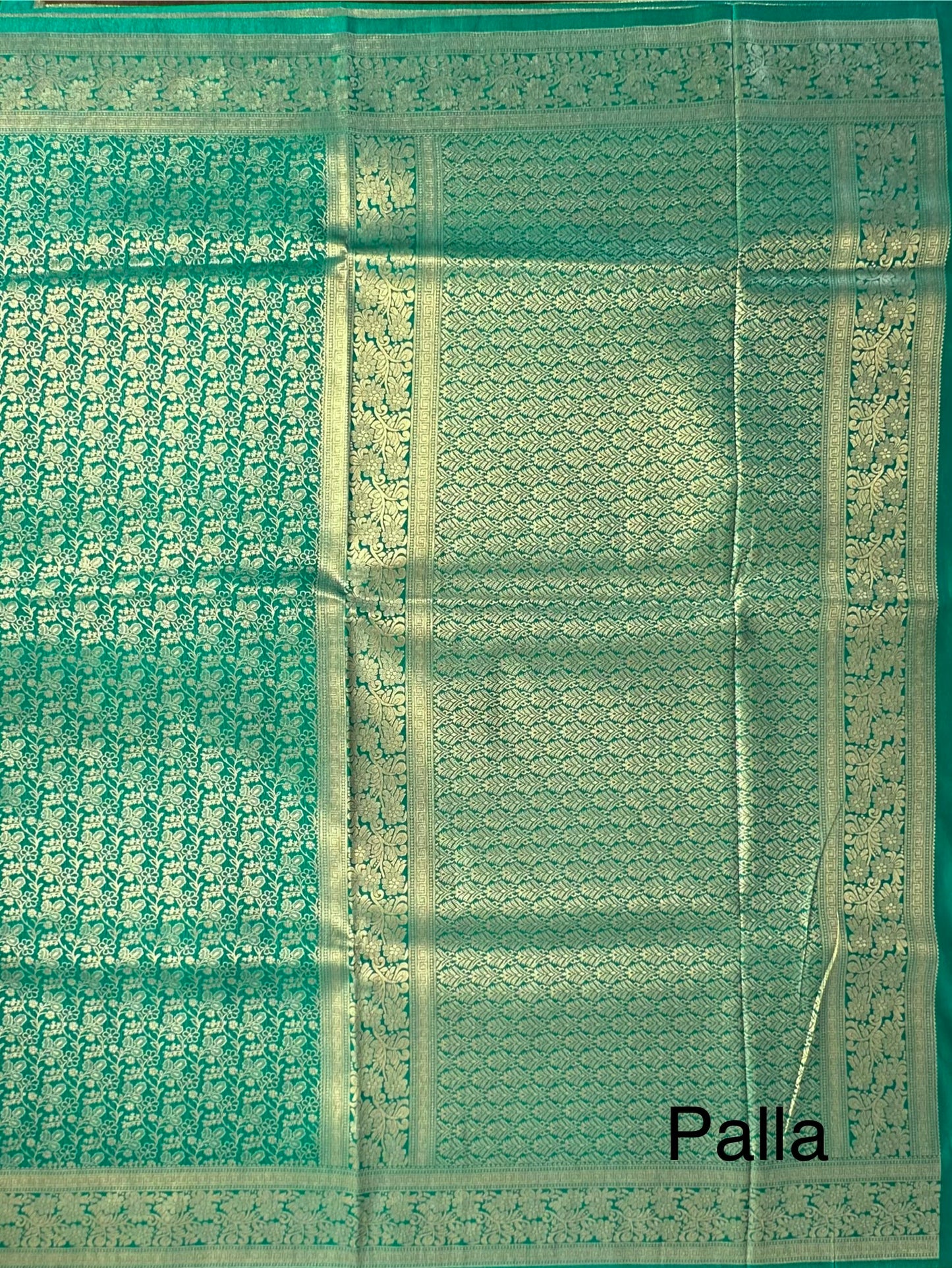 Green Jamawar Art Silk Saree
