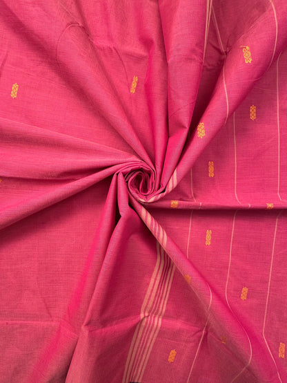 Dusky Pink-Purple Narayanpet Cotton Saree