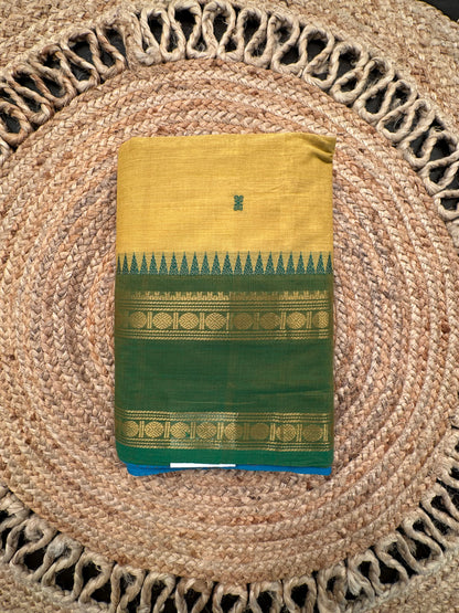 Green Narayanpet Cotton Saree
