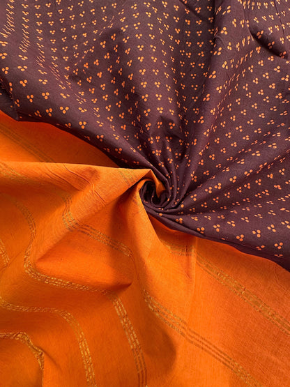 Brown Soongadi Cotton Saree