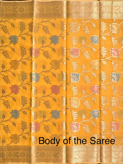 Yellow Tarini Fancy Chanderi Saree