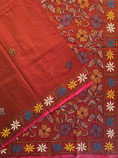 Kaantha Embroidery Cotton Saree