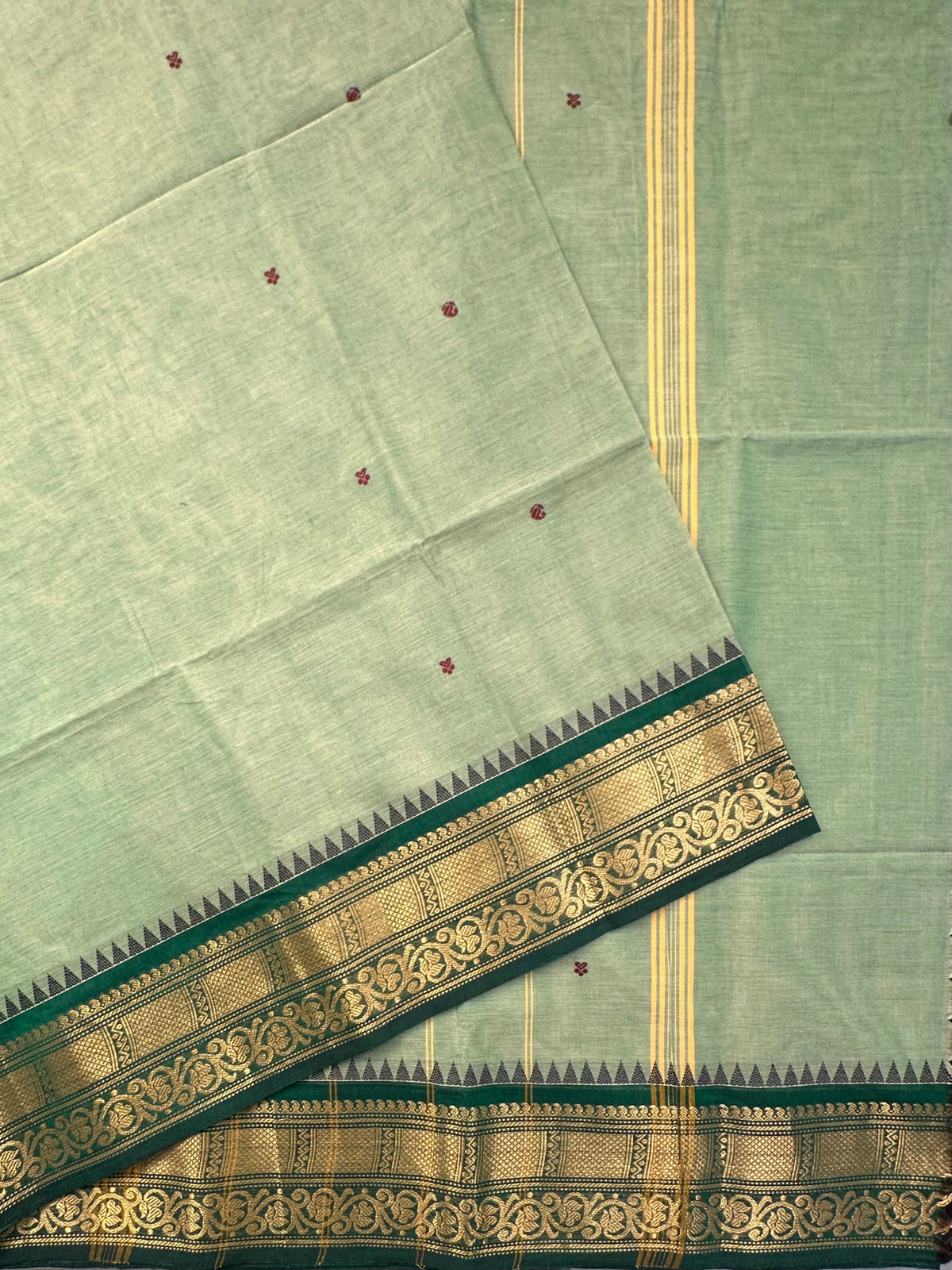 Green Narayanpet Cotton Saree