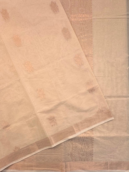 Cream Kovai Pure Cotton Saree