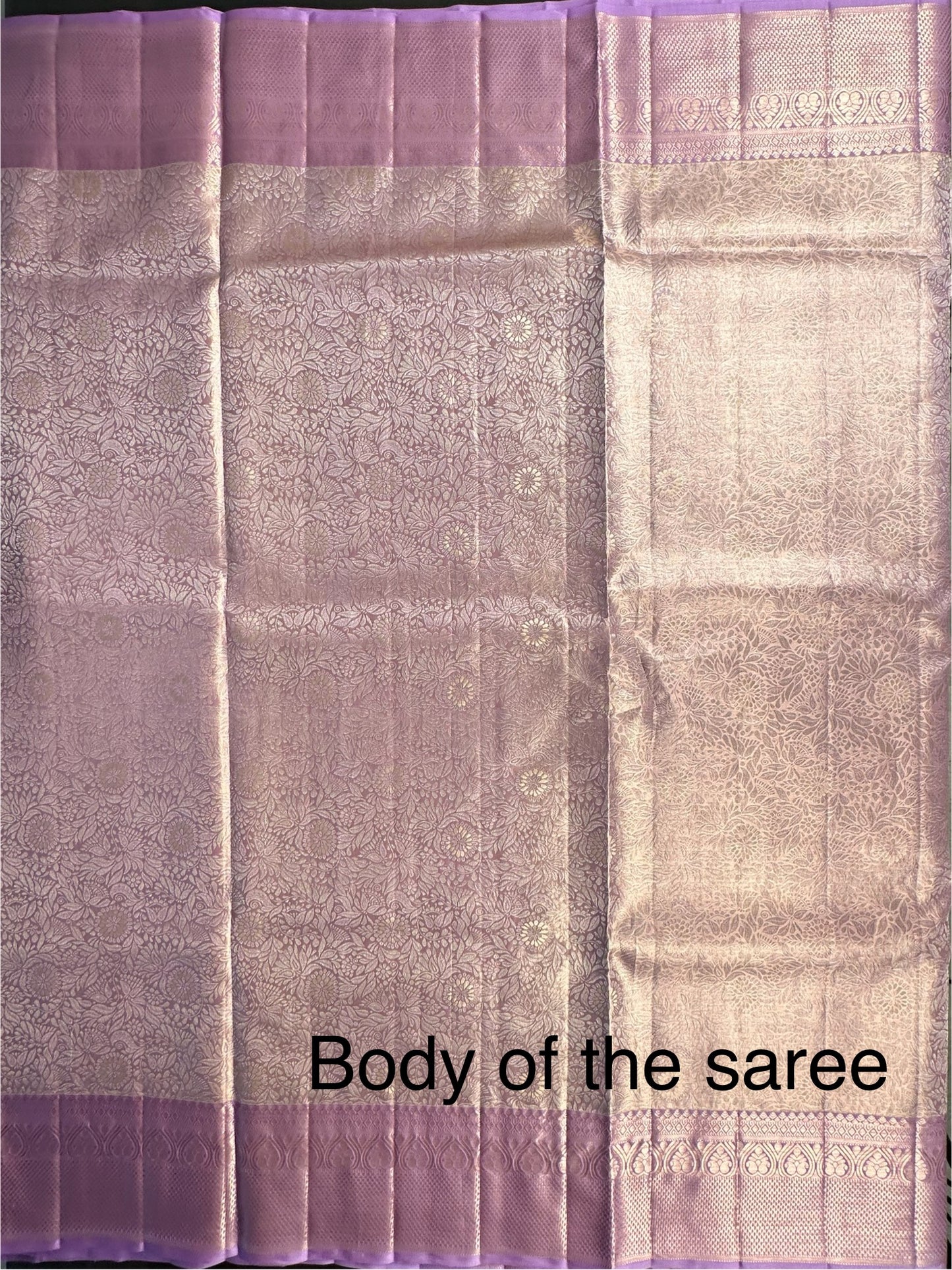 Mauve Handloom Jamawar Pure Tissue Silk Saree