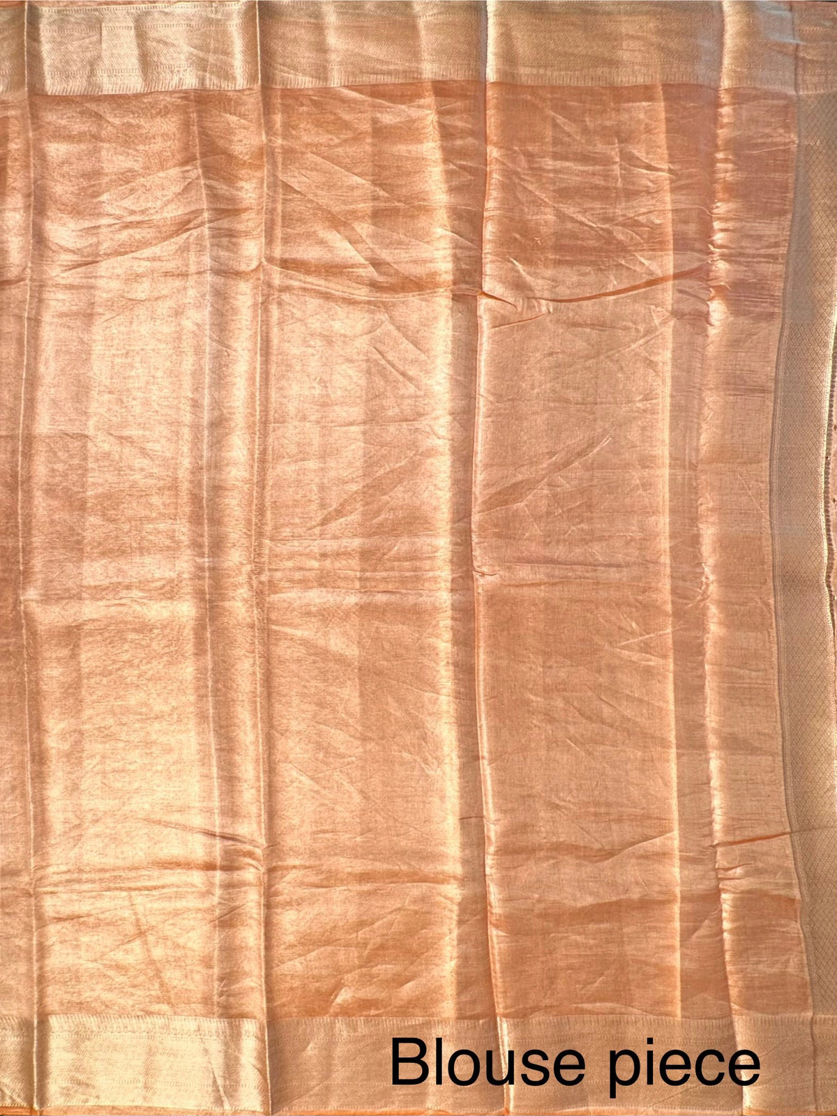 Orange Pure Tissue Silk Saree