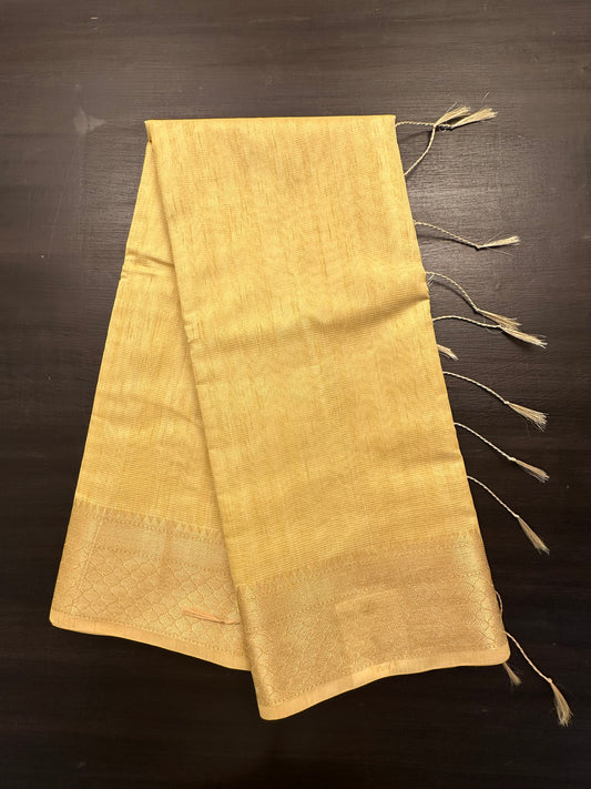 Mustard Ananya Tissue Saree