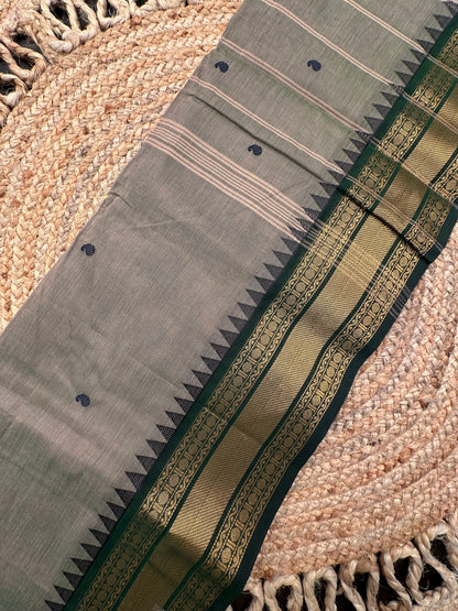Green Narayanpet Cotton Saree