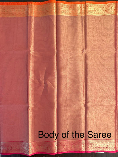 Dusky Pink Amrit Tissue Saree