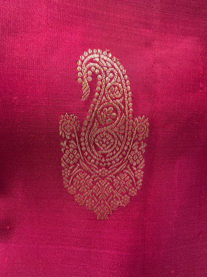 Magenta Handloom Kanjivaram Pure Silk Saree