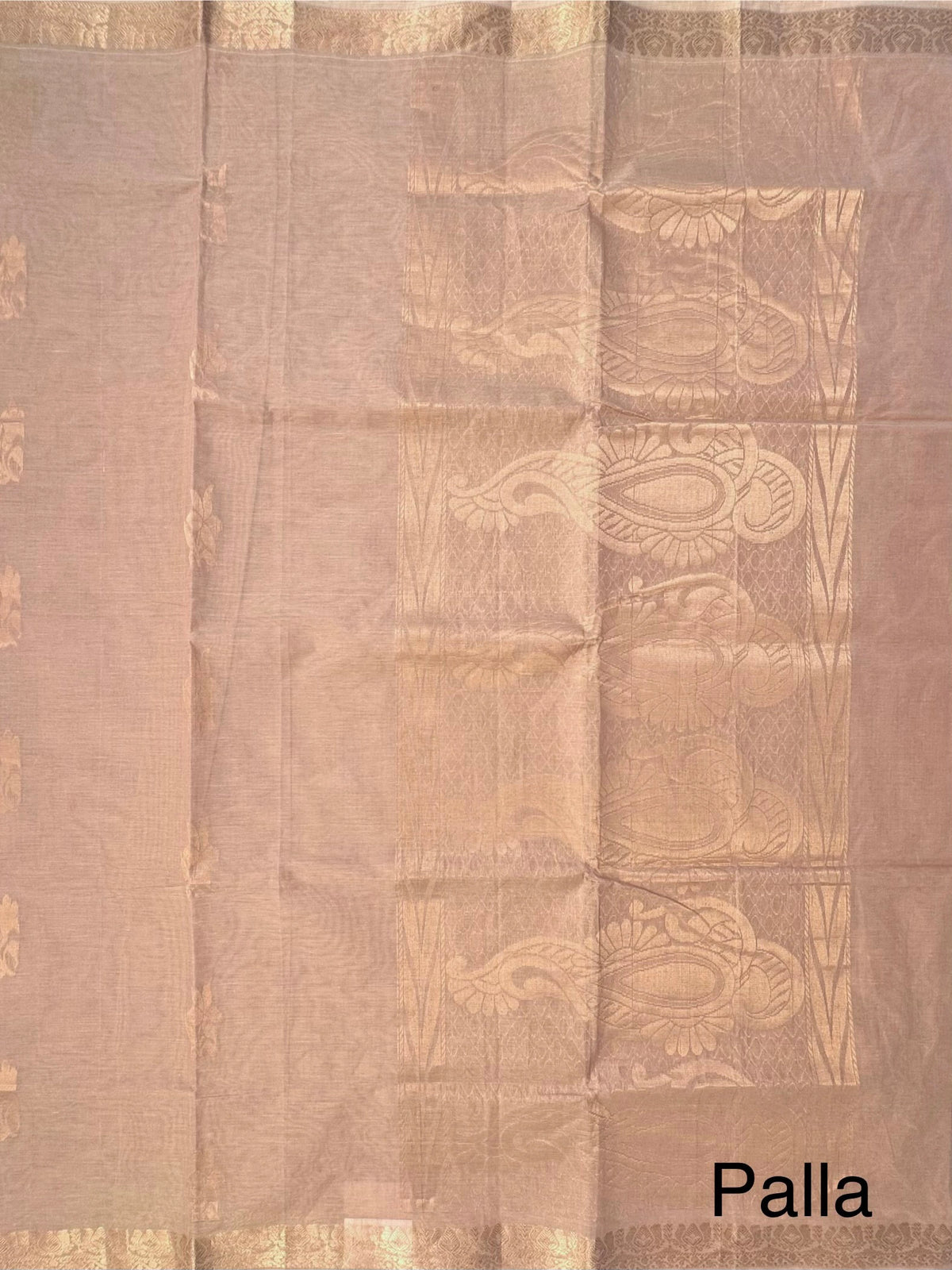 Beige Kovai Pure Cotton Saree