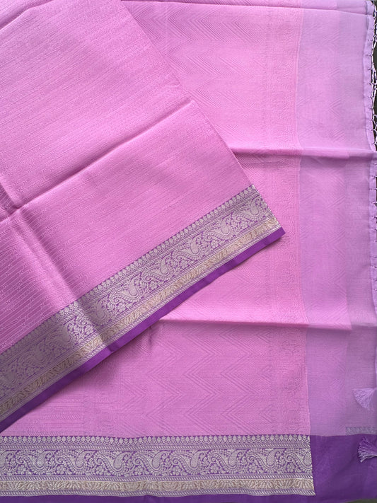 Lavender Fancy Tissue Saree