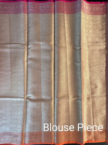 Peach Amrit Tissue Saree