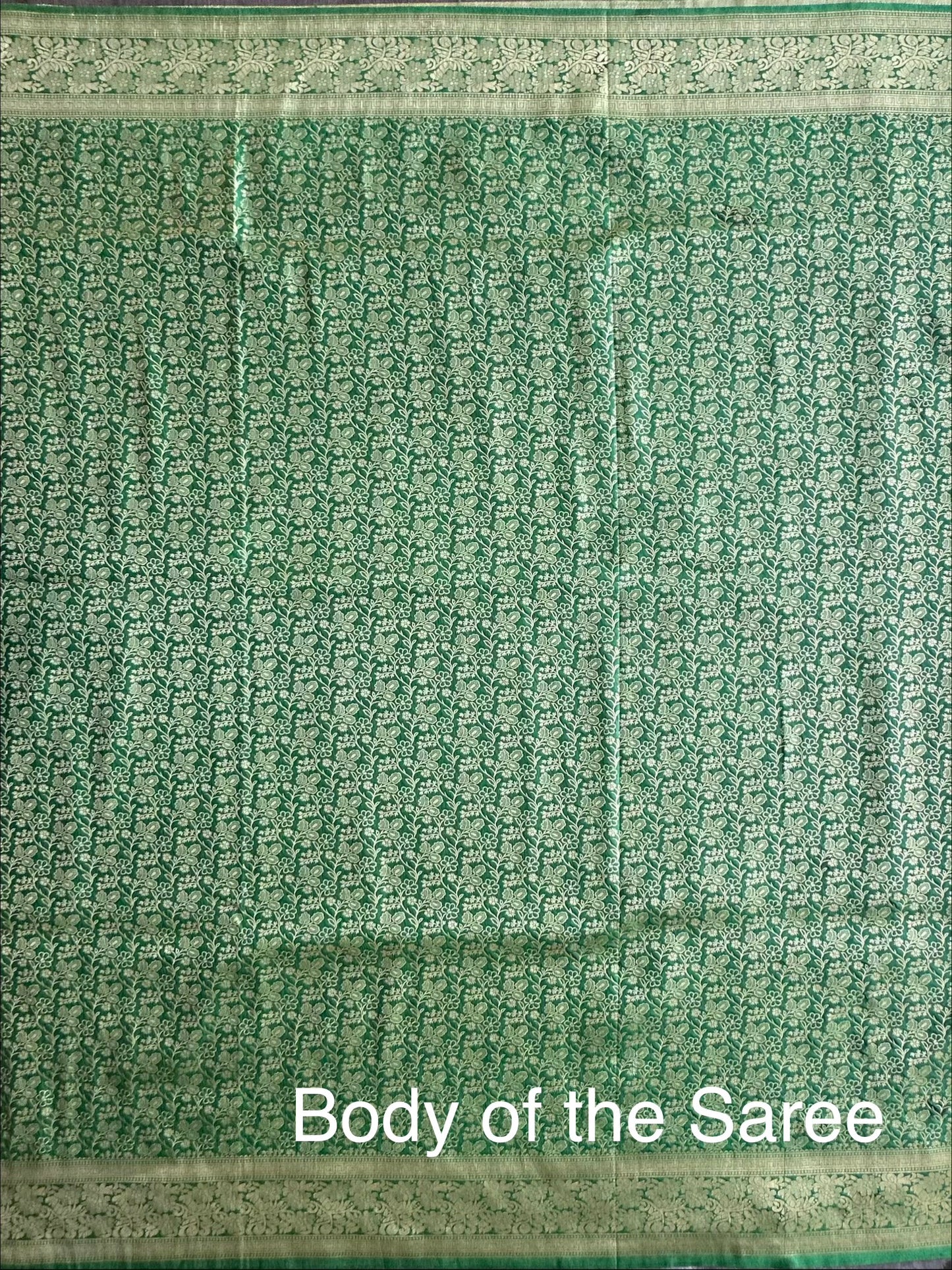 Green Jamawar Artificial Silk Saree