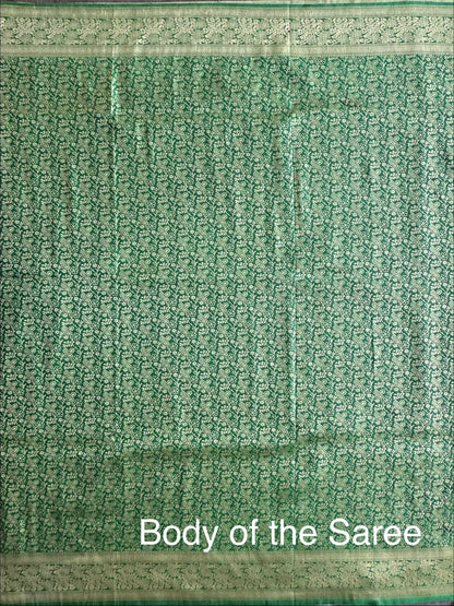 Green Jamawar Artificial Silk Saree