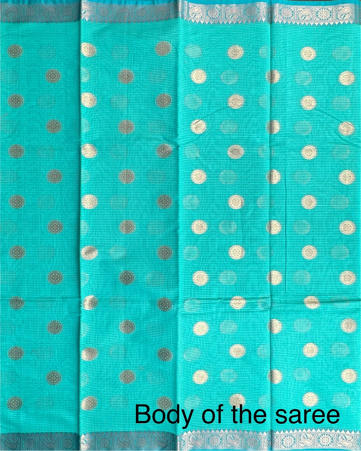 Sea Green Blended Cotton Saree