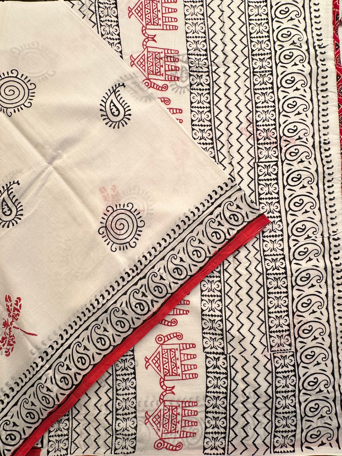 White Pure Cotton Saree