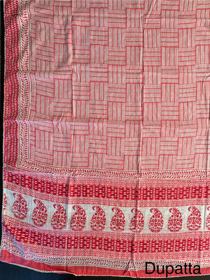 Jaipuri Necktie Cotton 3-Piece Suit