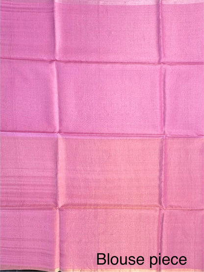 Pink Pure Tissue Silk Saree