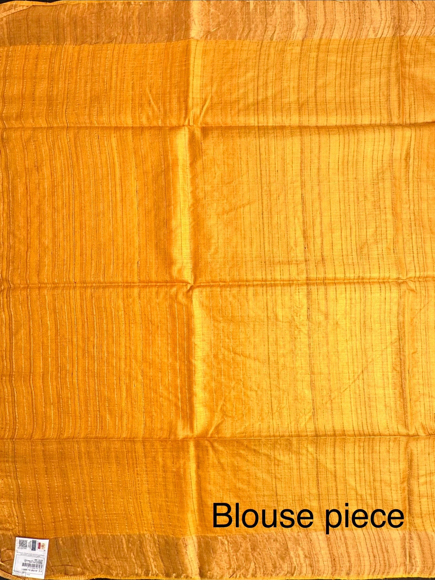 Mustard Handloom Tussar Silk Saree