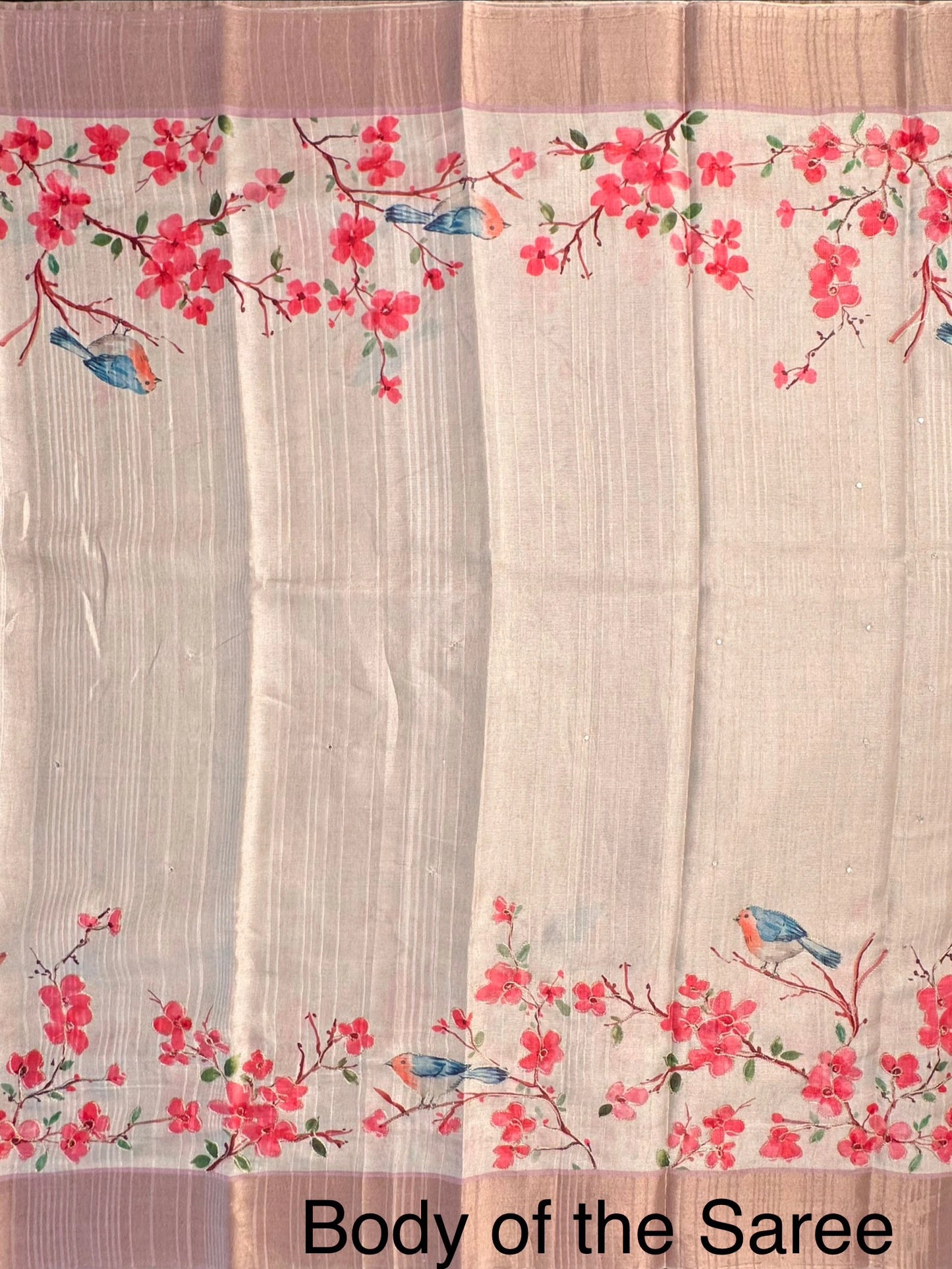 Beige-Mauve Diraa Tissue Saree