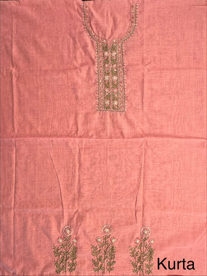 Pink Fancy Cotton 3-Piece Suit