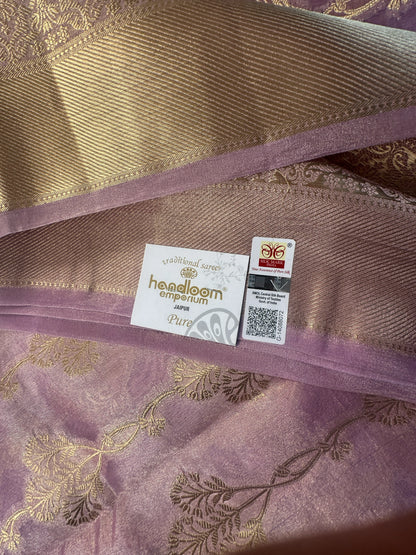 Purple Tissue Silk Saree
