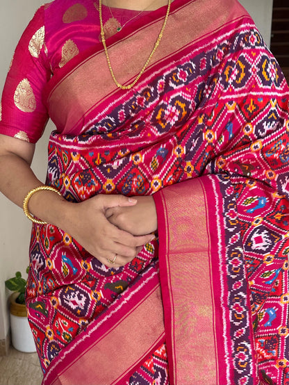 Rani Patola Handloom Silk Saree
