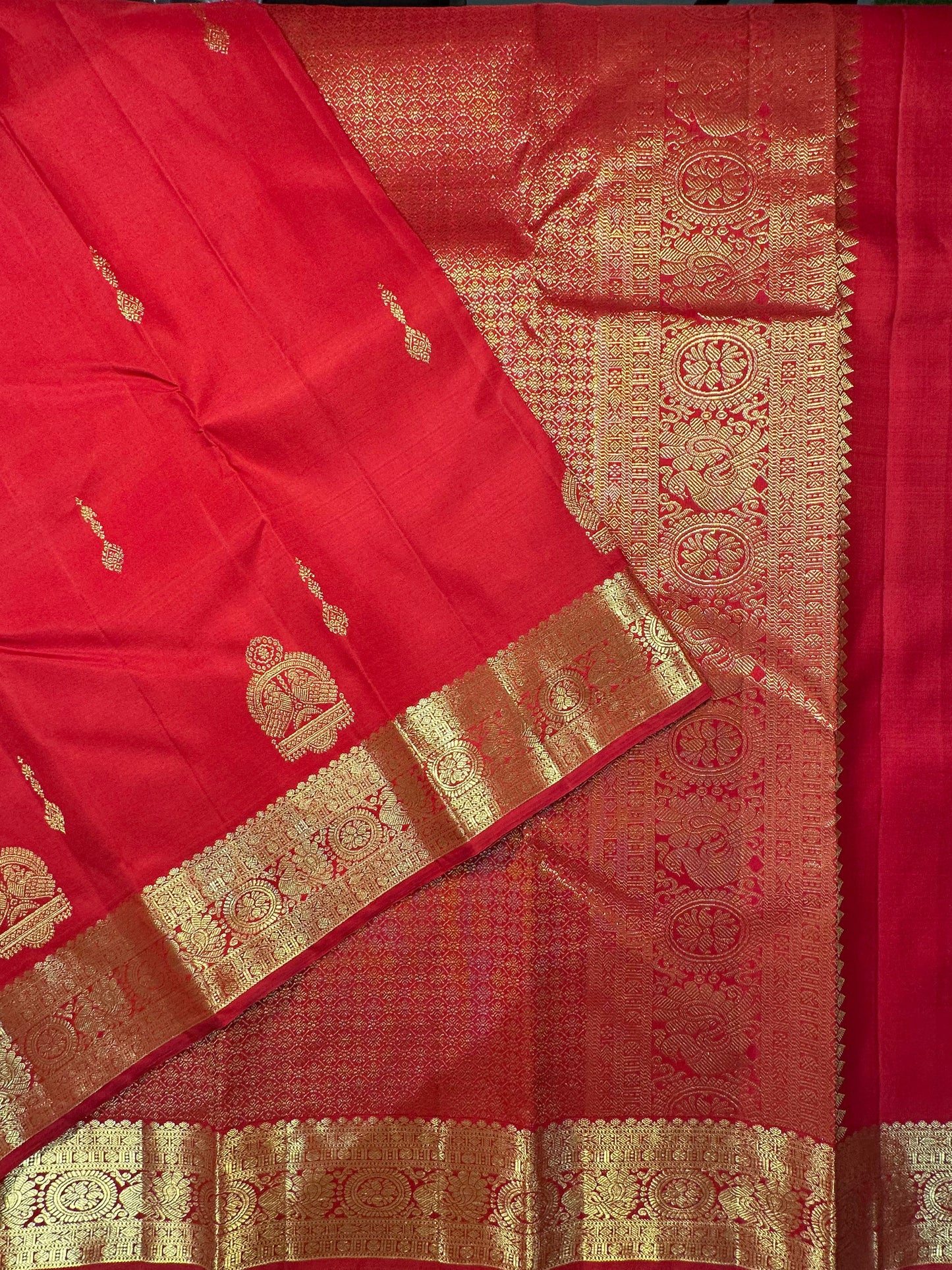 Red Handloom Kanjivaram Pure Silk Saree