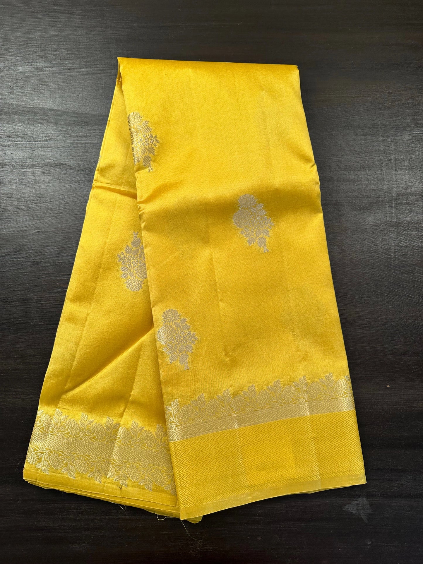 Yellow Vishakha Pure Silk Saree
