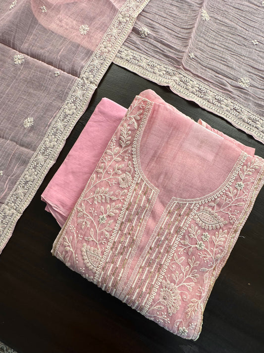Pure Chanderi 3-Piece Suit